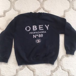 Obey black sweatshirt, size M
